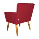 Ver imagem 2 de Poltrona Camila Estofada para Sala de Espera - Suede - Sv Decor:vermelho