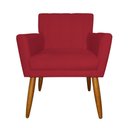 Ver imagem 1 de Poltrona Camila Estofada para Sala de Espera - Suede - Sv Decor:vermelho