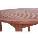 Ver mais imagens de Conjunto Mesa e 4 Cadeiras em Madeira Maciça com Furo para Ombrelone