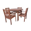 Ver imagem 3 de Mesa com 4 Cadeiras em Madeira Maciça com Furo para Ombrelone
