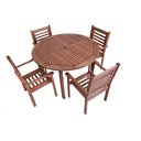 Ver imagem 4 de Mesa com 4 Cadeiras em Madeira Maciça com Furo para Ombrelone