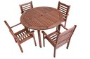 Ver imagem 4 de Mesa com 4 Cadeiras em Madeira Maciça com Furo para Ombrelone