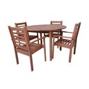 Ver imagem 3 de Conjunto Mesa e 4 Cadeiras em Madeira Maciça com Furo para Ombrelone