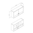 Ver imagem 4 de Armário Aéreo de Cozinha 2 Portas 120 Cm Mel Móvel Bento