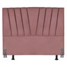 Cabeceira Cama Box Casal 140 Cm Lizza em Suede com Frame:rosê - 2