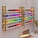 Ver imagem 2 de Expositor Organizador de Esmaltes Iron em Ferro 60x58 Cm Dourado