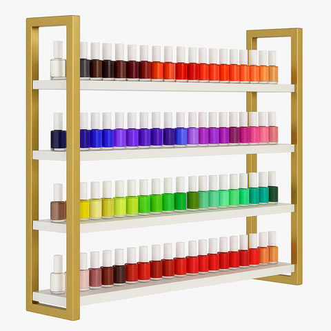 Expositor Organizador de Esmaltes Iron em Ferro 60x58 Cm Dourado