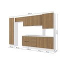 Ver imagem 4 de Cozinha Modulada Celeste Kappesberg 100% Mdf Branco/nogueira 360cm