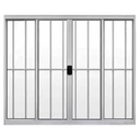 Ver imagem 2 de Janela de Alumínio Abertura Central 4 Folhas com Grade 120x150cm Brilhante Allo Esquadrias