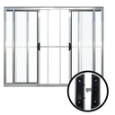 Ver imagem 3 de Janela de Alumínio Abertura Central 4 Folhas com Grade 120x150cm Brilhante Allo Esquadrias