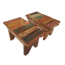 Ver imagem 2 de Banco Infantil Colorido em Madeira de Demolição Sudeste Rústico