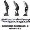 Corrente Mini Motosserra Eletrica 6 Polegadas 18 Dentes Portatil Reposiçao Ferramenta Obra Construça - 6