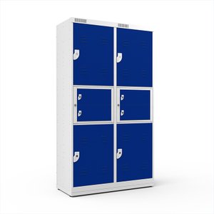 Armário em Aço Distribuidor Duplo Nr 24 - Nk 2719 Nilko Armários Azul Chave Padrão