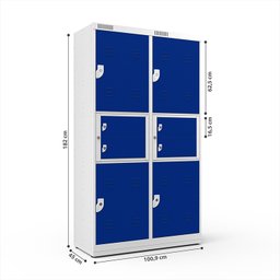 Armário em Aço Distribuidor Duplo Nr 24 - Nk 2719 Nilko Armários Azul Chave Padrão - 4