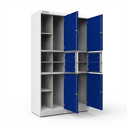 Armário em Aço Distribuidor Duplo Nr 24 - Nk 2719 Nilko Armários Azul Chave Padrão - 3