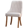 Cadeira de Jantar Lara Veludo Pérola com Pés em Madeira - 1