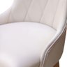 Cadeira de Jantar Lara Veludo Pérola com Pés em Madeira - 4