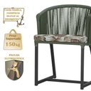 Ver imagem 4 de 2 Cadeiras de Jantar Área Noronha em Alumínio com Pintura Preta Corda Náutica E6 Trama Original