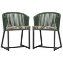 Ver imagem 1 de 2 Cadeiras de Jantar Área Noronha em Alumínio com Pintura Preta Corda Náutica E6 Trama Original