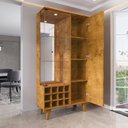 Ver imagem 5 de Cristaleira Elba com Led, Vidro e Soft Close Sala de Jantar - Naturalle