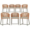 Ver imagem 1 de 7 Cadeiras de Jantar Área Noronha Fendi E3 Trama Original Terra Cota