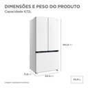 Ver imagem 4 de Geladeira Midea Multidoor Frost Free Inverter 672L MDRM905MMD013 Branca Bivolt