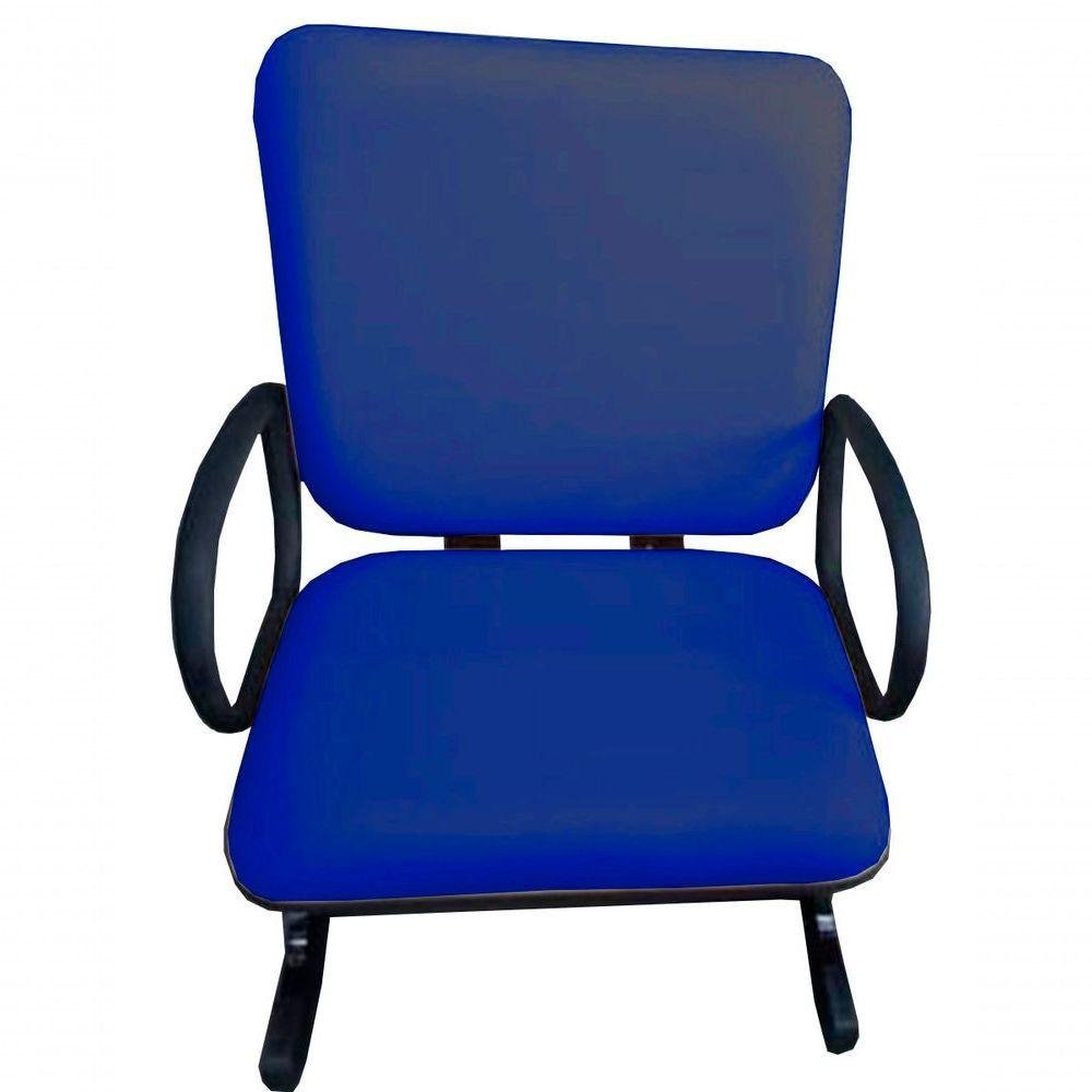 Cadeira Para Escritório Para Obesos Até 250kg Azul - 2