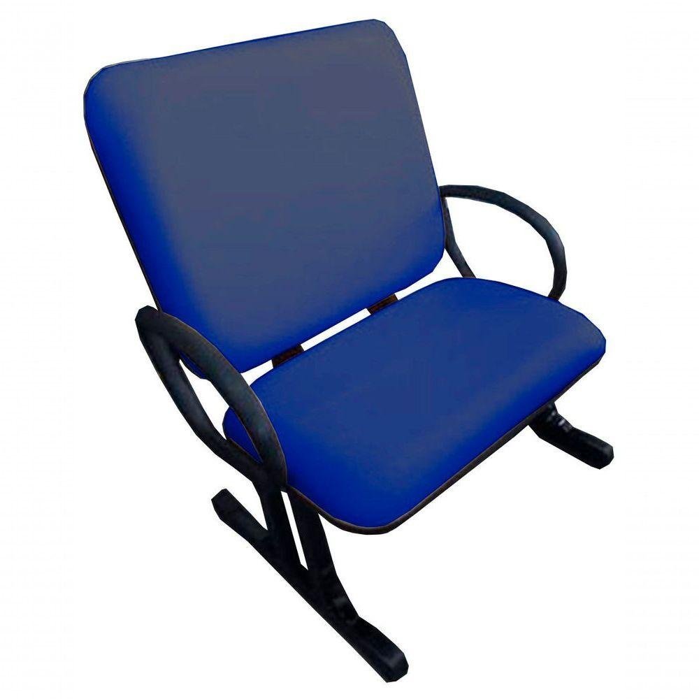 Cadeira Para Escritório Para Obesos Até 250kg Azul - 5