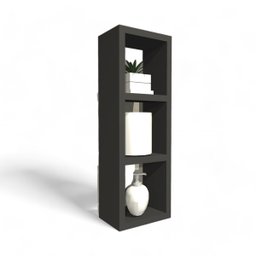 Nicho Decorativo Funcional Minimalista Mdf P Banheiro Preto - 1