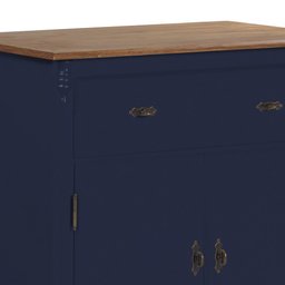 Balcão Buffet com 2 Portas e 1 Gavetas Pés Luis Xv 60629 Linz Móveis - Azul Petróleo/imbuia Glazer - 2