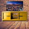 Rack para Tv Queens Estilo Industrial Em Ferro Amarelo 180cm - 3