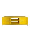 Rack para Tv Queens Estilo Industrial Em Ferro Amarelo 180cm - 2