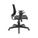 Ver imagem 3 de Cadeira de Escritório Giratória Beezi Braço Regulável Poliéster Preto Plaxmetal