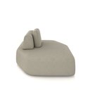 Ver imagem 6 de Sofá Ilha Dakota Chaise 168cm Modulado Encosto Almofada Solta Veludo Bege G33 - Gran Belo