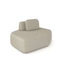 Ver imagem 2 de Sofá Ilha Dakota Chaise 168cm Modulado Encosto Almofada Solta Veludo Bege G33 - Gran Belo