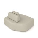 Ver imagem 5 de Sofá Ilha Dakota Chaise 168cm Modulado Encosto Almofada Solta Veludo Bege G33 - Gran Belo