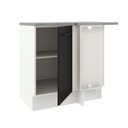 Ver imagem 4 de Balcão de Canto Madesa Agata 1 Porta Branco/Preto Cor:Branco/Preto
