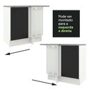 Ver mais imagens de Balcão de Canto Madesa Agata 1 Porta Branco/Preto Cor:Branco/Preto