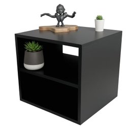 Mesa de Cabeceira Mesinha Suspensa Retrô Criado Quarto Nicho - Preto - 3
