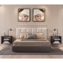 Ver imagem 2 de Mesa de Cabeceira Mesinha Suspensa Retrô Criado Quarto Nicho - Preto