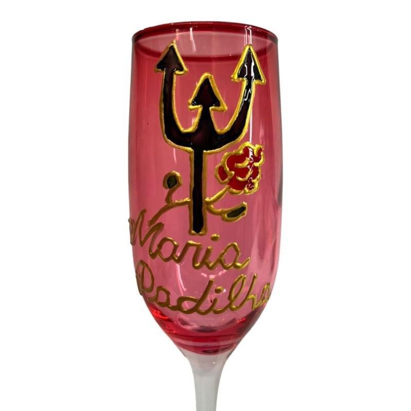 Taça Pomba Gira Vermelha Maria Padilha Cristal Luxo 150 Ml - 5