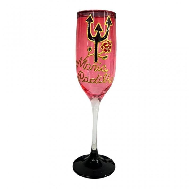 Taça Pomba Gira Vermelha Maria Padilha Cristal Luxo 150 Ml - 1