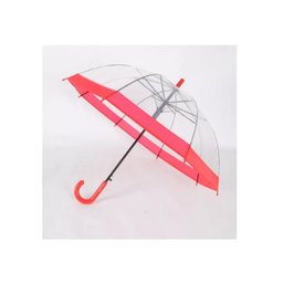 Guarda-chuva Infatil Transparente Vermelho - 1
