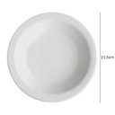 Ver imagem 7 de Jogo 24 Pratos Fundos de Porcelana 21,5cm Classe Única Iguaçu Germer Branco
