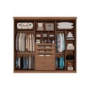 Ver imagem 4 de Guarda Roupa Casal 6 Portas 2 Espelhos e 6 Gavetas C/ Pés Guarapari Cinamomo - Panan