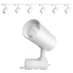 Kit Trilho Eletrificado 2m + 6 Spot Trilho Eletrificado 15w Branco 3000k com Emenda Inclusa - 1