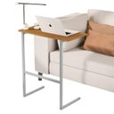 Ver imagem 1 de Mesinha Lateral Apoio de Canto Sofá Cama Leitura e Notebook:nature-cinza