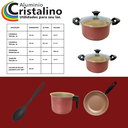 Ver imagem 5 de Jogo de Panelas Antiaderente 5 Pçs Teflon Cor Cereja