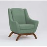 Poltrona Dekorien Juliet Premium Linho Verde Salvia Alto Acabamento - 2