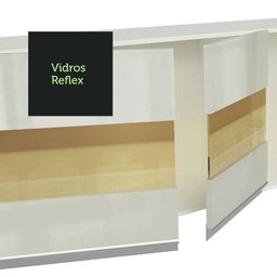 Armário de Cozinha Completa de Canto 100% MDF 447cm Frentes Branco Brilho Smart Madesa 02 - 7